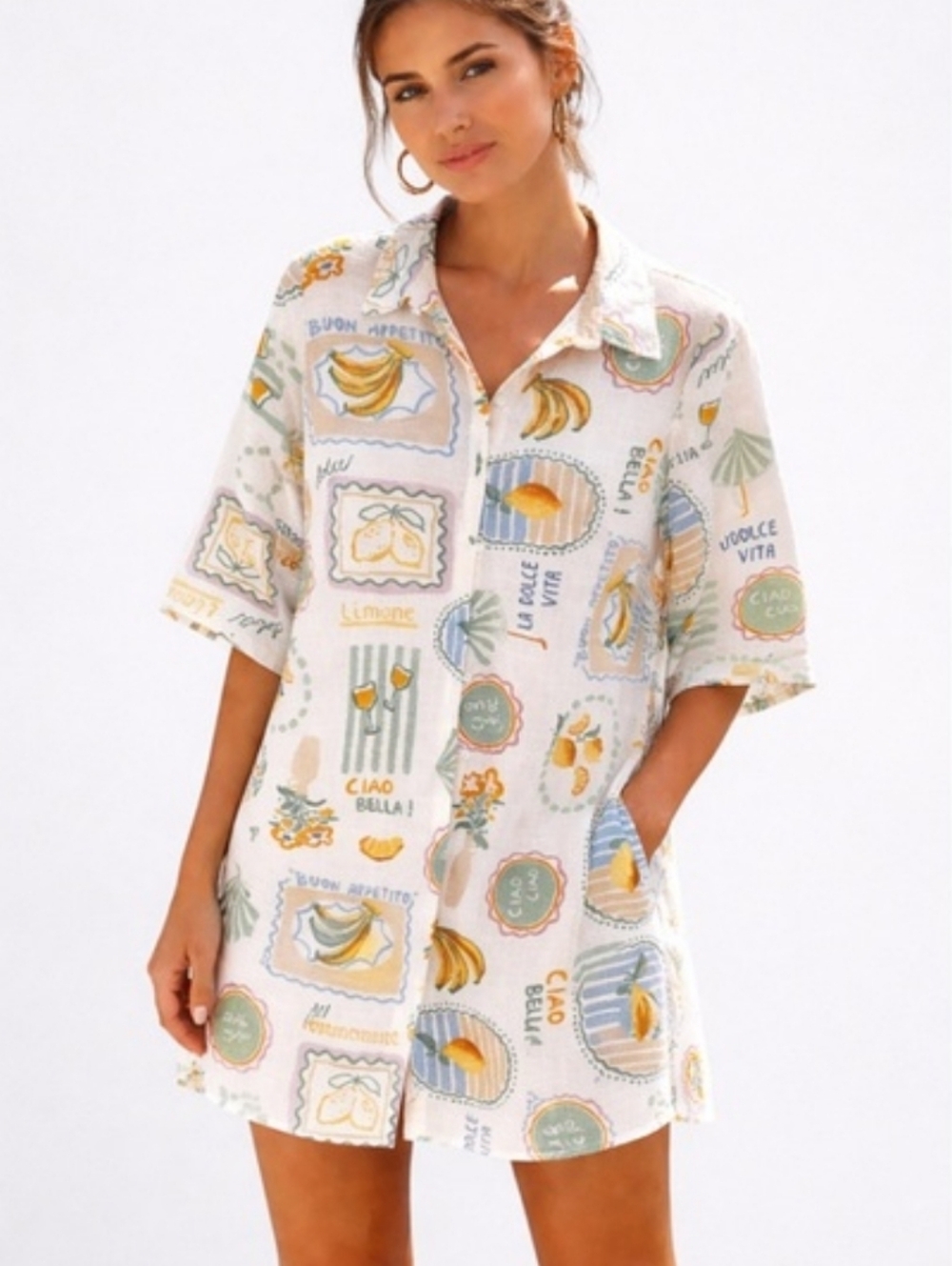 Label Of Love NWT! Linen Blend Shirt Dress